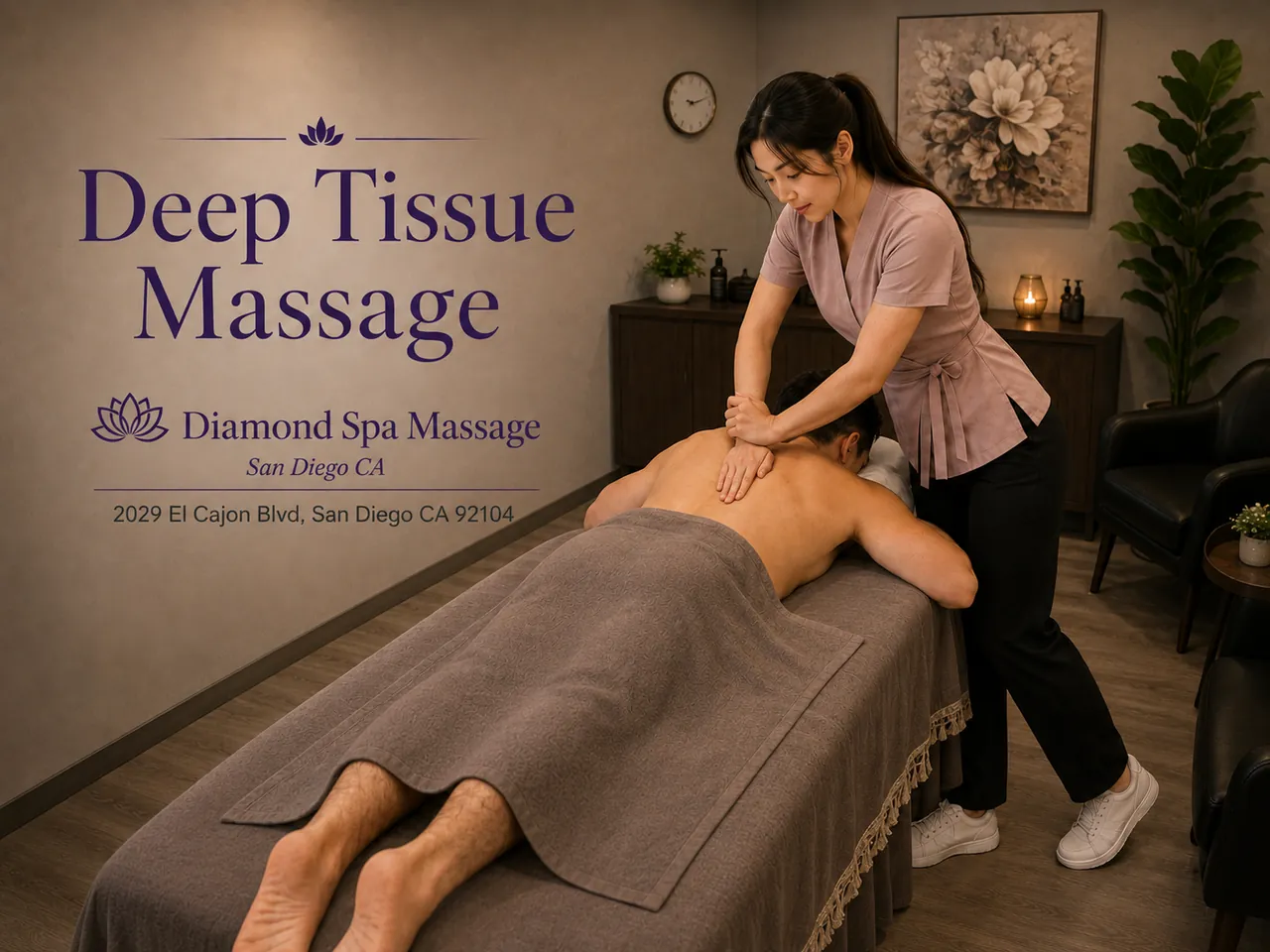 Deep Tissue Massage in San Diego, CA at Diamond Spa Massage