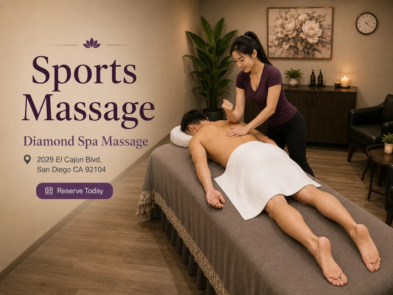 Sports Massage in San Diego, CA at Diamond Spa Massage
